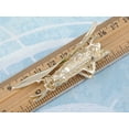thumbnail image 3 of Synthetic Peridot Green Rhinestone Crystal Insect Grasshopper Locust Leaf Big Pin Brooch, Gold, 3 of 5
