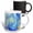 Multicolor, variant on 3drose, Image of Fractal Galaxy in Blue and Yellow Swirls, 15oz Mug