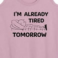 thumbnail image 3 of Peanuts - Tired Tomorrow - Women's Racerback Tank Top, 3 of 6