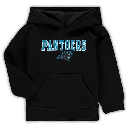 Toddler Black Carolina Panthers Football Pullover Hoodie