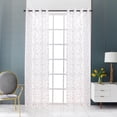 thumbnail image 2 of Lyndale Décor Lyndale Joy Embroidered Sheer Curtain Silver 54 54 Inches, 2 of 5