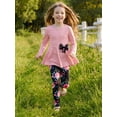 thumbnail image 3 of PatPat Long Sleeve Peplum Top Floral Print Leggings Outfit Set (Big Girls), 3 of 10