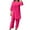 Hot Pink, variant on Christmas on SALE HONHUZH Womens 2 Piece Outfits Pluas Size Pullover Solid Temperament Commuting Ethnic Style Clothing Two Piece Set
