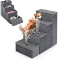 thumbnail image 1 of JJUN Dog Stairs with Storage - 23" H Folding 4-Step Pet Stairs for Small and Medium Dogs, Non-Slip & Soft Adjustable Dog Steps for High Beds Couch Sofa Window, Gray, 1 of 9