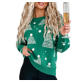 thumbnail image 3 of Women Christmas Sweater Vintage Long Sleeve Crew Neck Knitted Pullover Sweater Winter Jumper Tops, 3 of 6