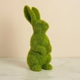thumbnail image 5 of Easter Bunny Decor,1PC 5.31inch Small Green Moss Flocked Easter Bunny Figurine,Furry Flocked Standing Rabbit Ornament for Easter Gift Spring Home Office Table Garden Courtyard Decorations, 5 of 5