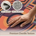 thumbnail image 6 of ODIKA 4'x6' Washable Area Rug Mid Century Modern Striped Circular Tropical Sunset Graphics for Dorm Room, Small Living Stain Resistant Low Profile, Easy Care, 6 of 7