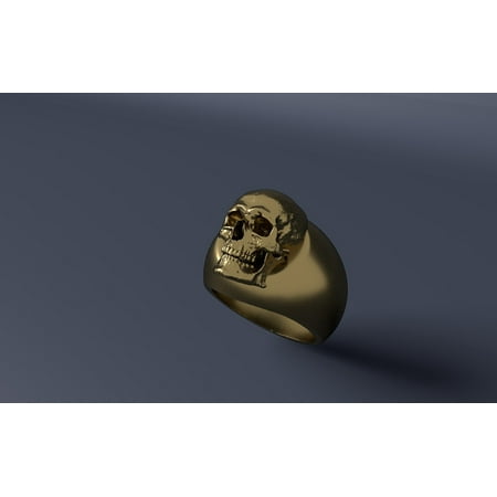canvas print jewellery ring gold skull and crossbones stretched canvas 10 x 14