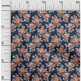 thumbnail image 2 of oneOone Viscose Jersey Blue Fabric Florals Sewing Material Print Fabric By The Yard 60 Inch Wide, 2 of 4