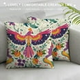 thumbnail image 3 of Chilfamy  Mexican Otomi Throw Pillow Covers Dia De Los Muertos Floral Mexico Let's Fiesta Decoration for Bed Couch Sofa Home Decor 20x20in, 3 of 5