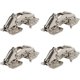 thumbnail image 1 of 90 Degree Cabinet Flap Hinges with Hydraulic Damper for Kitchen Caravan Motorhome Cabinet Doors Wardrobe Cabinet Door Folding Hinge 4 Pieces, 1 of 4