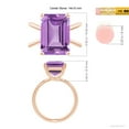 thumbnail image 5 of ANGARA Natural 6.5 Ct. Amethyst Solitaire Ring in 14K Rose Gold for Women (Ring Size: 3.5), 5 of 10