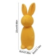 thumbnail image 3 of SLYNSHome Flocked Bunny Easter Decorations Orange Pastel Rabbit Figurines for Easter Centerpieces Spring Home Tabletop Decor, 3 of 7