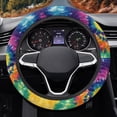 thumbnail image 2 of Uorisanigo Tie Dye 15 Inch Steering Wheel Cover for Women Multicolor Car Wheel Cover for Most Vehicle Easy to Install Car Steering Wheel Protector for Winter Flannel Car Decor Gift for Wife, 2 of 8