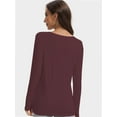 thumbnail image 6 of Women's Long Sleeve Round Neck T-Shirt - Casual Basic Top for Fall & Winter, 6 of 6