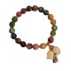 thumbnail image 1 of Pulseras de cristal curativo Pulsera de cuentas-Assote Pulsera de turmalina de color natural, Colgante de flor de lirio de los valles tallado a mano, 1 of 5