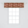 thumbnail image 2 of Ambesonne Abstract Window Valance, Vintage Striped Swirls, 42" x 12", Paprika Camel, 2 of 3