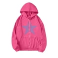 thumbnail image 2 of Vmberlty Kids Zip Up Hoodies Girl's Winter Small Print Fleece Lined Long Sleeve Hooded Zipper Sweatshirt Coats for 5-14 Years, 2 of 7