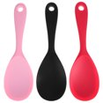thumbnail image 1 of Shisuyan 3pcs Rice Cooker Spoon Scoop Non Stick Silicone Serving Paddle Heat Resistant Spatula Household Kitchen Tool For Stirring, 1 of 8