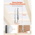 thumbnail image 2 of Face-Mount Joist Hanger, 1.57x1.50x7.83 in (40x38x199 mm), 50 Pcs, Heavy Duty, Weather-Resistant, Easy Installation for Roof, Deck, and Floor Support, 2 of 11