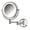 Chrome Direct Wire, variant on Jerdon Wall-Mounted Makeup Mirror With Lights - Direct-Wired Lighted Makeup Mirror with 8X Magnification & Nickel Finish - Model HL88NLD