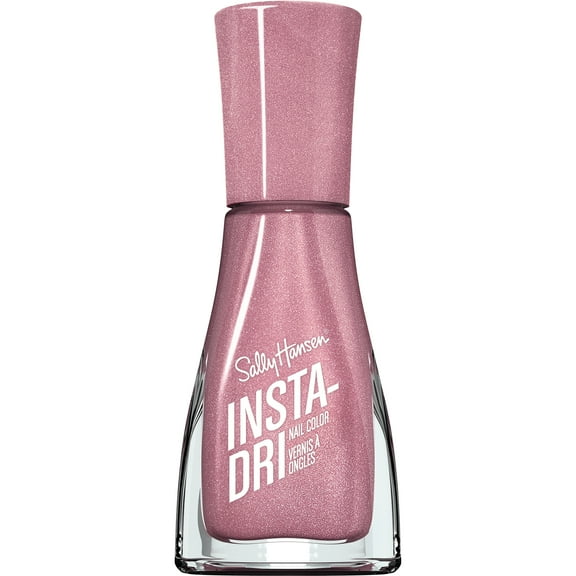 Sally Hansen Insta-Dri Nail Color, Petal To The Metal, 3-in-1 Formula, Color Nail Polish, 0.31 Oz, Quick Dry Nail Polish, Nail Polish, Top Coat Nails, Full Coverage Formula, One Stroke, One Coat