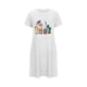thumbnail image 5 of Camisón corto de talla grande para mujer, camisón de manga corta con estampado de pecho a la moda, camisón para mujer, 5 of 7