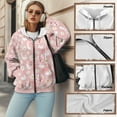 thumbnail image 6 of FOR U DESIGNS Easter Rabbit Zipper Hoodies for Women Oversized Hooded Sweatshirt Women with Front Zipper Lightweight Sportswear Size M Women Long Sleeve Activewear, 6 of 7