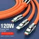 thumbnail image 1 of Línea de datos de pasajeros de la máquina Línea de carga tres en uno Arrastre tres Línea geek de carga súper rápida de 120 W aplicable TIPO-C, 1 of 4