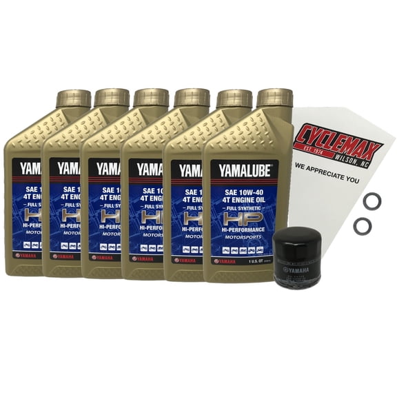 Cyclemax Full Synthetic 10W-40 Oil Change Kit fits 2011-2017 Yamaha Raider