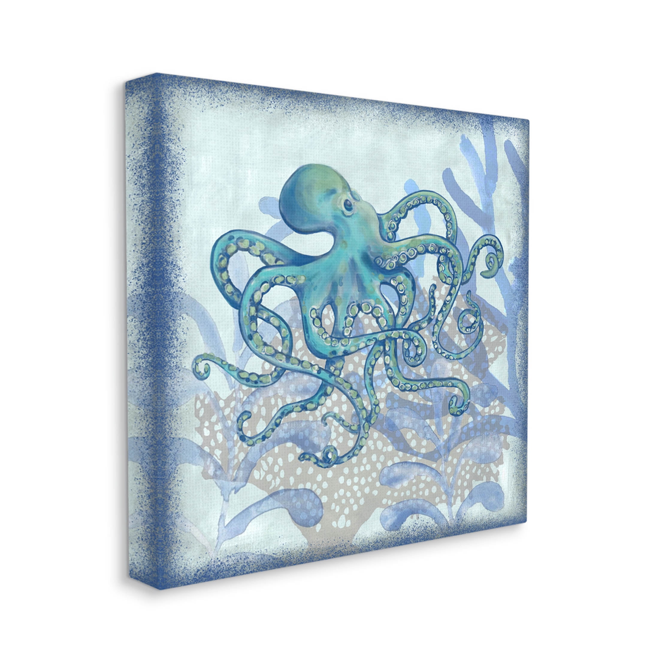 Layered Octopus Coral Botanicals Animals & Insects Graphic Art Gallery Wrapped Canvas Print Wall Art