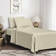 thumbnail image 5 of Lux Decor Collection Solid Bed Sheet Set, 4 Piece Deep Pocket Microfiber Twin Bed Sheets (Twin, Vanilla), 5 of 6