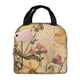 thumbnail image 1 of Disketp Vintage Floral Butterfly Collage Bolsa Térmica para Almuerzo para Hombre y Mujer, Ideal para Trabajo, Senderismo y Picnic, 1 of 8