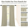 thumbnail image 3 of 100% Blackout Curtains 2 Panels Set, 52" Back Tab/Rod Pocket with Machine Washable Linen Textured Blackout Drape for Bedroom, Curtains,Natural, 3 of 7