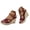 Wine, variant on Espadrille Wedge Sandals for Women Strappy Platform Dressy Summer Shoes Ladies Open Toe Slingback High Heels Beige 8