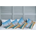 thumbnail image 6 of Ambesonne Beach Throw Pillow Cover 4 Pack, Coastline Seascape Ocean, 24", Blue Turquoise, 6 of 6