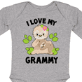 thumbnail image 4 of Inktastic Cute Sloth I Love My Grammy with Green Leaves Boys or Girls Long Sleeve Baby Bodysuit, 4 of 5