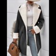 thumbnail image 4 of Abrigos de Invierno de Larga con Solapa Forrada para Mujer, Chaqueta Larga y Cálida con Doble Botonadura, Abrigo de Felpa. Gris Oscuro L, 4 of 8