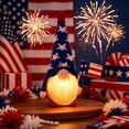thumbnail image 4 of erdimoy 4th of July Patriotic Light-Up Gnome Figurine, 10.5" LED Knit Plush Gnome with American Flag (2 Styles), 4 of 6