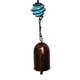 thumbnail image 2 of Campana de viento de pájaro de estilo pastoral colgante de arte del Hierro campana pintada de metal y vidrio decoración artesanal de pared pájaro azul 37*20cm Ticfox, 2 of 9