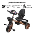 thumbnail image 4 of Triciclo Infantil Tipo Carriola con Bastón Ajustable Luz y Sonido-Negro, 4 of 8
