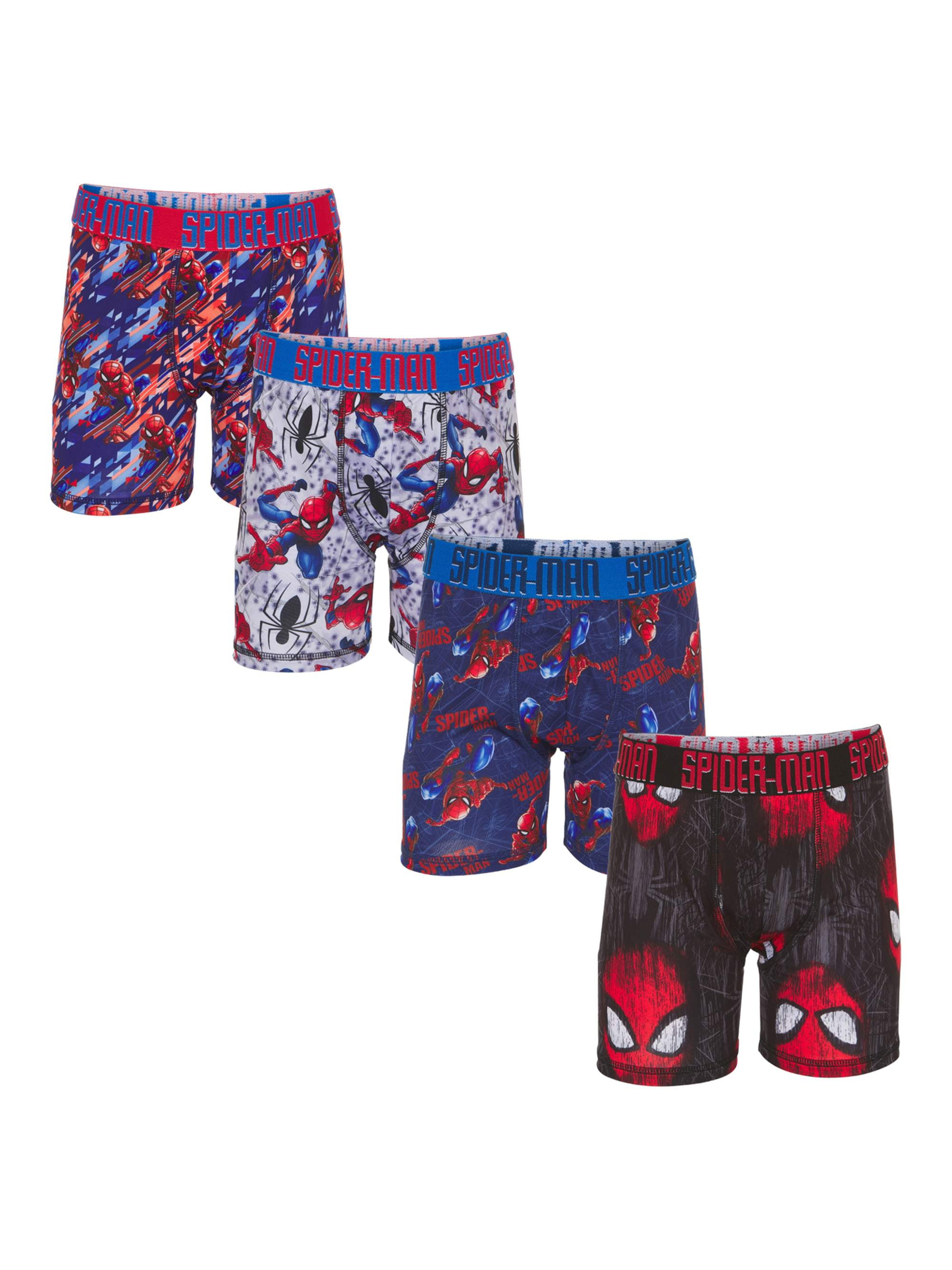 Boys Boxer Shorts 3 Pack Disney Star Wars Marvel Spiderman Trunks Boxer Pants