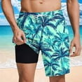 thumbnail image 2 of HAPIMO Casual Outings Travel Shorts 9" Beach Shorts Men Swim Trunks with Compression Liner Summer Outdoor Swimsuit Shorts Quick Dry Board Shorts Hawaiian Bathing Mint Green XX-Large, 2 of 6