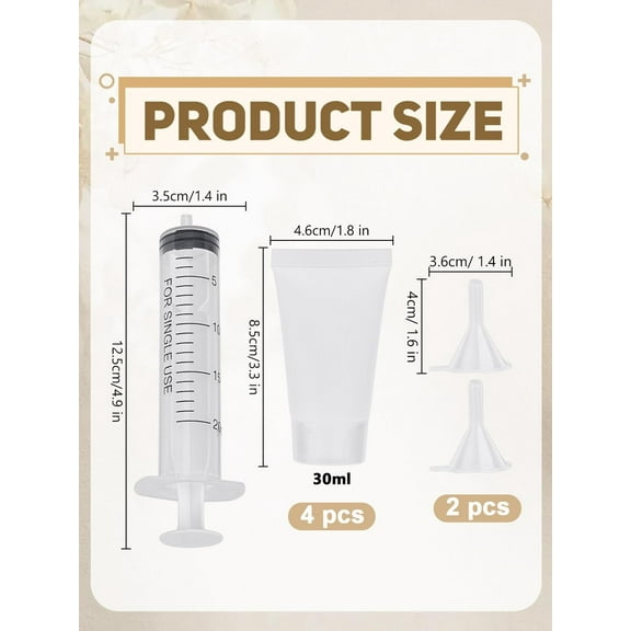 4Pcs PE Plastic Squeeze Bottle Sets Clear Empty Cosmetic Tube with PP Plastic Lid Makeup Hoses Facial Cleanser Tube Face Cream Container for Cleanser Shampoo 8.5x4.6cm Capacity: 30ml(1.01fl. oz)