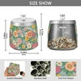 thumbnail image 2 of Yayeee Ashtray with Lid for Cigarette Smokeless Stainless Steel Home Ash Holder, Floral Pattern, 2 of 7