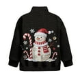 thumbnail image 6 of Xoenoiee Christmas Snowman Candy Snowflake Print Kids Sweatshirts for Girls Kids Xmas Half Zip Fleece Pullover Tops Quarter Zipper Hoodies Fall Winter Outfits Clothes，Size 5-6 Years, 6 of 7