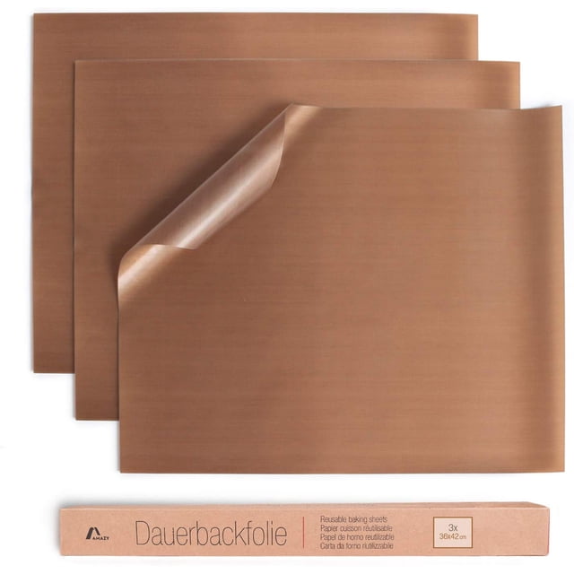 Papel para hornear reutilizable - Paquete de 100 bandejas para hornear reutilizables, antiadherentes y aptas para lavavajillas, 30 x 40 cm