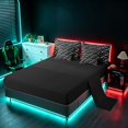thumbnail image 5 of Manfei 3D Triangle King Bedding, Geometric Black White King Bed in a Bag, Black Reversible 7 Pieces, 5 of 6