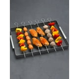 BBQ Skewer Rack Barbecue Kabob Skewer Rack Stainless Steel BBQ Metal ...