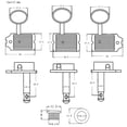 thumbnail image 2 of Vintage Style St Electric Guitar Tuning Peg Silver Tuner Machine Heads Open-Hole, 2 of 7